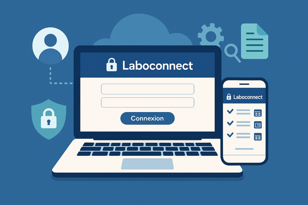 Interface Laboconnect pour accéder aux résultats d’analyses médicales en ligne
